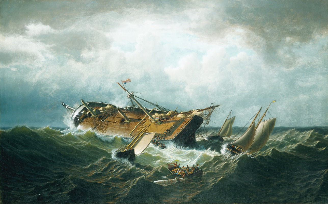 William Bradford - Shipwreck off Nantucket (Wreck off Nantucket after a Storm)