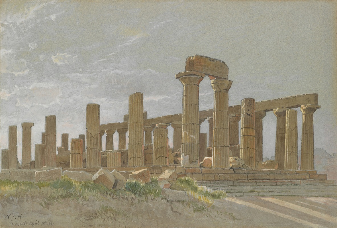 William Stanley Haseltine - Girgenti (The Temple of Juno Lacinia at Agrigentum)