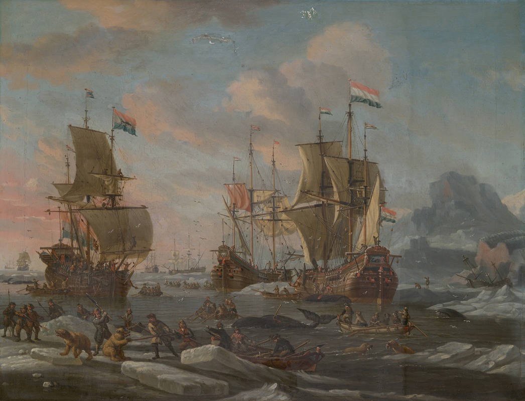 Abraham Storck - The Dutch Whaling Fleet