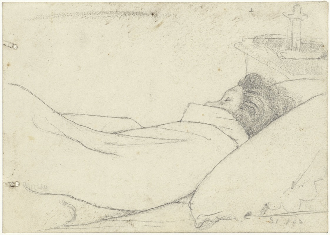 Richard Nicolaüs Roland Holst - Vrouw van Richard Roland Holst in bed