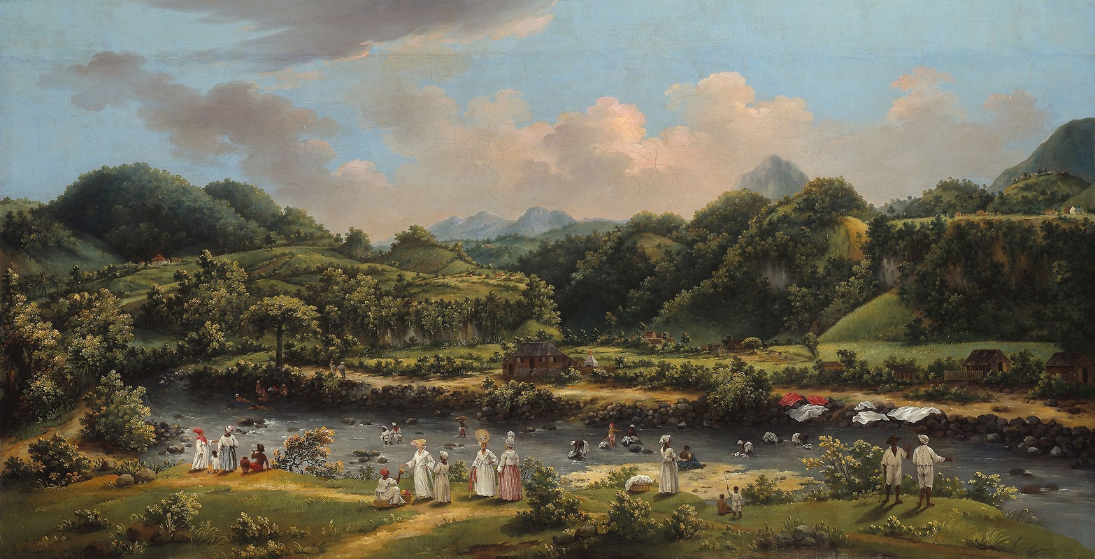 Agostino Brunias - View on the River Roseau, Dominica