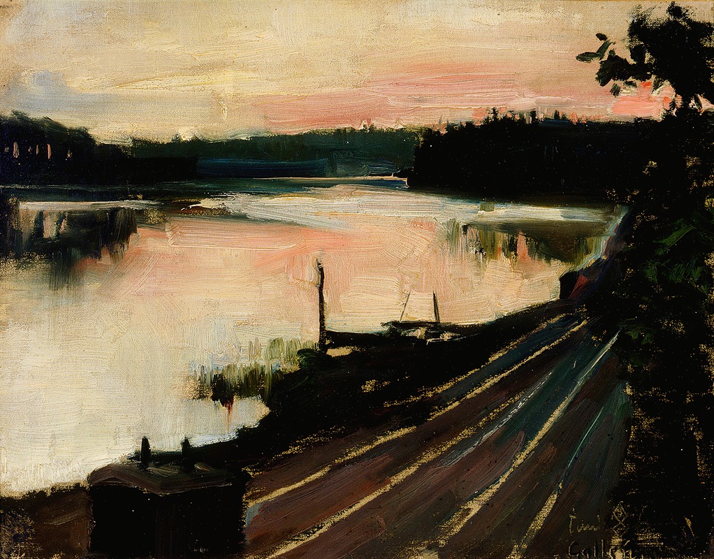 Akseli Gallen-Kallela - View from Eläintarha at Sunset