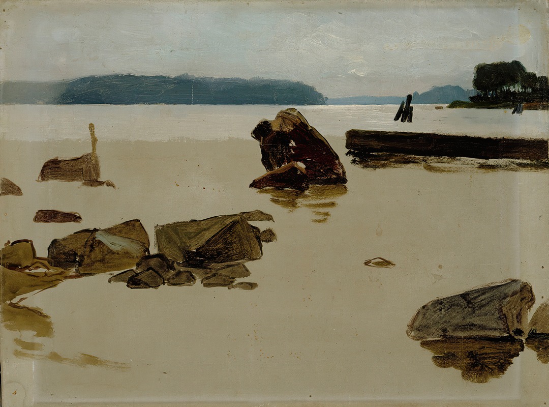 Albert Edelfelt - Open Sea off Haikko, study for Boys Playing on the Shore