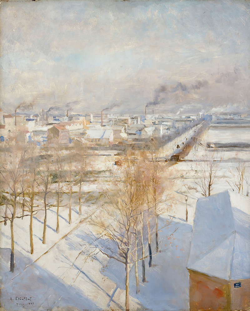 Albert Edelfelt - Paris in Snow