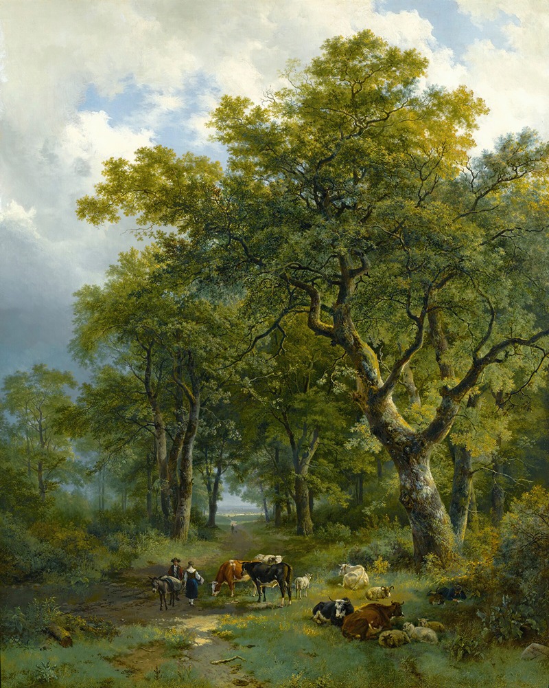 Barend Cornelis Koekkoek - A Wooded Path