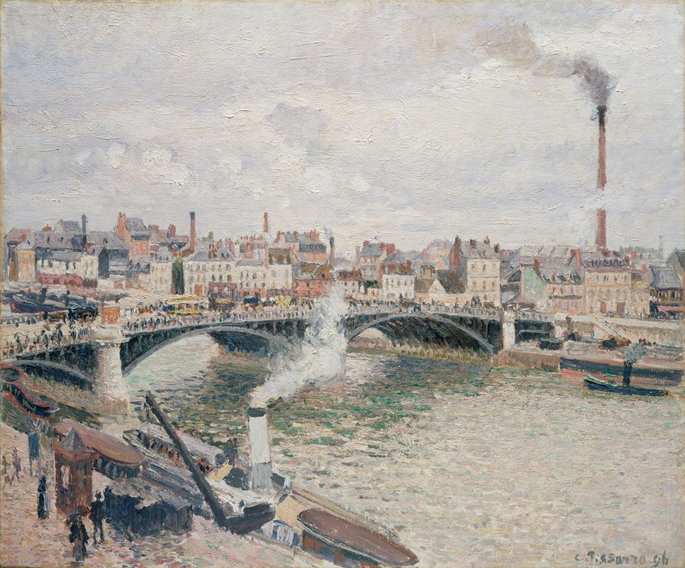 Camille Pissarro - Morning, An Overcast Day, Rouen