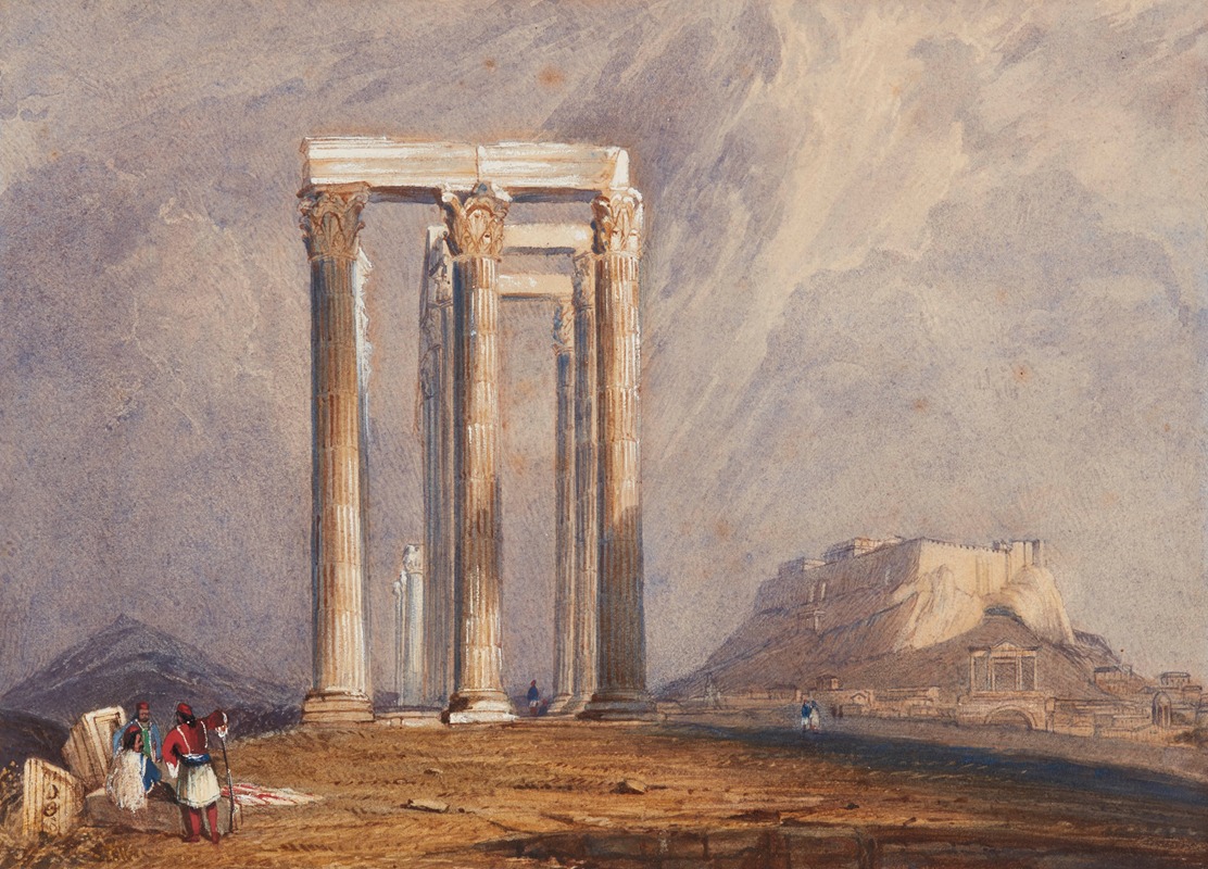 Clarkson Stanfield - The Temple of Jupiter Olympus, Athens