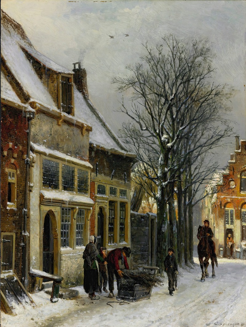 Cornelis Springer - A View Of Haarlem