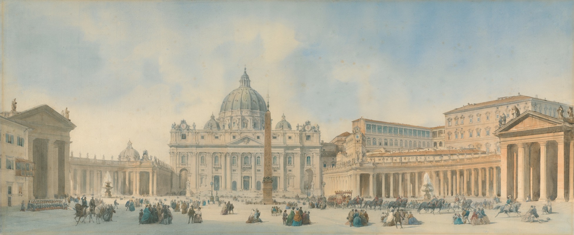 David Roberts - View of St. Peters, Rome