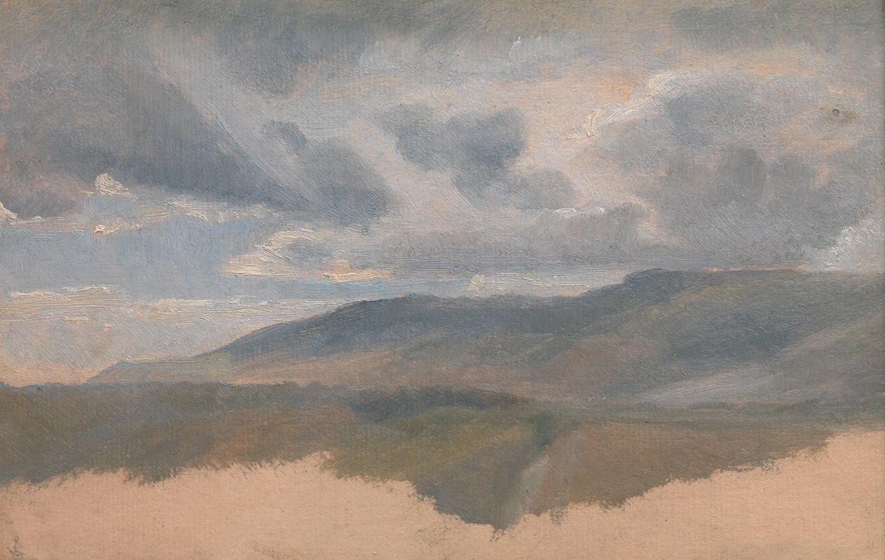 Emile Loubon - Landscape Study with Clouds