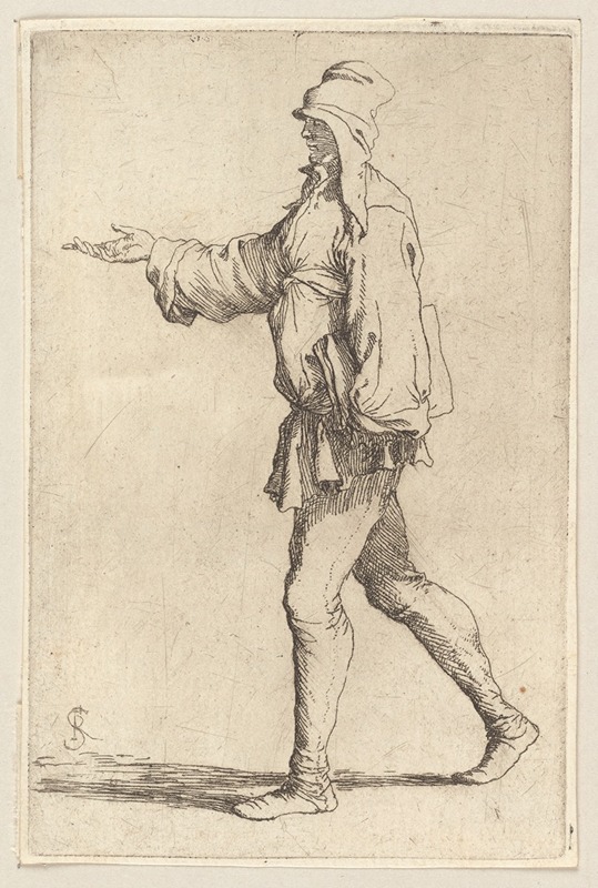 Salvator Rosa - Man Striding with Right Arm Outstretched