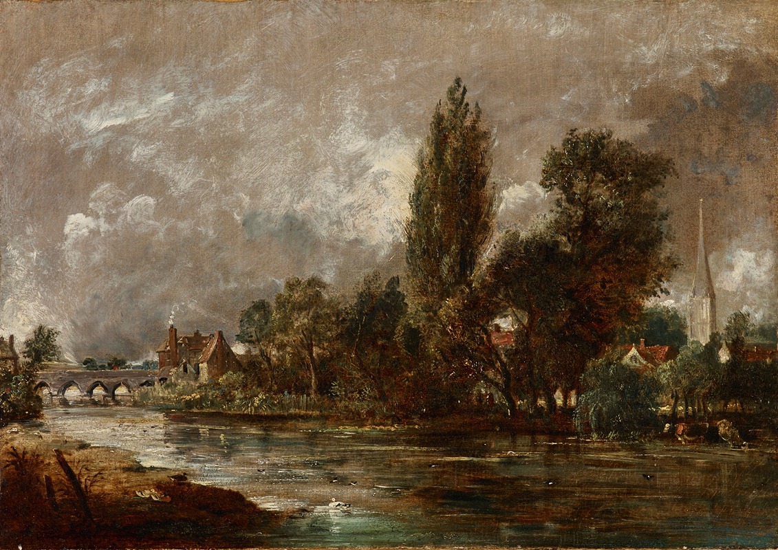 John Constable - Harnham Bridge, Salisbury