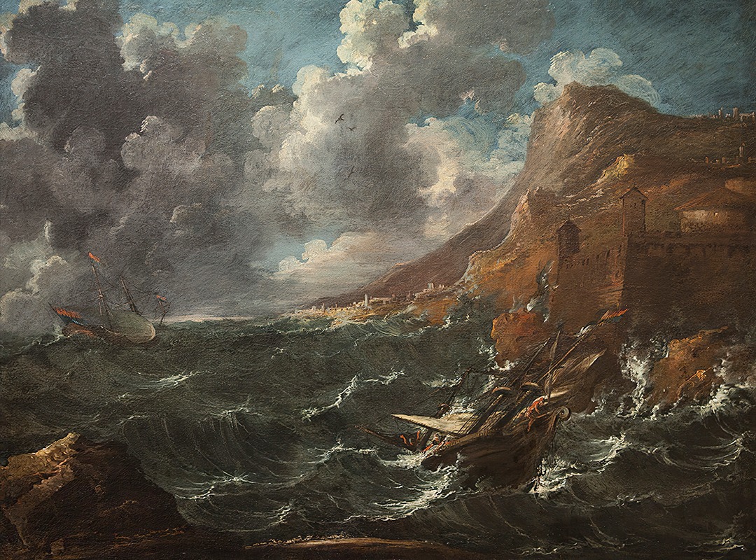 Marco Ricci - Ships in a Gale