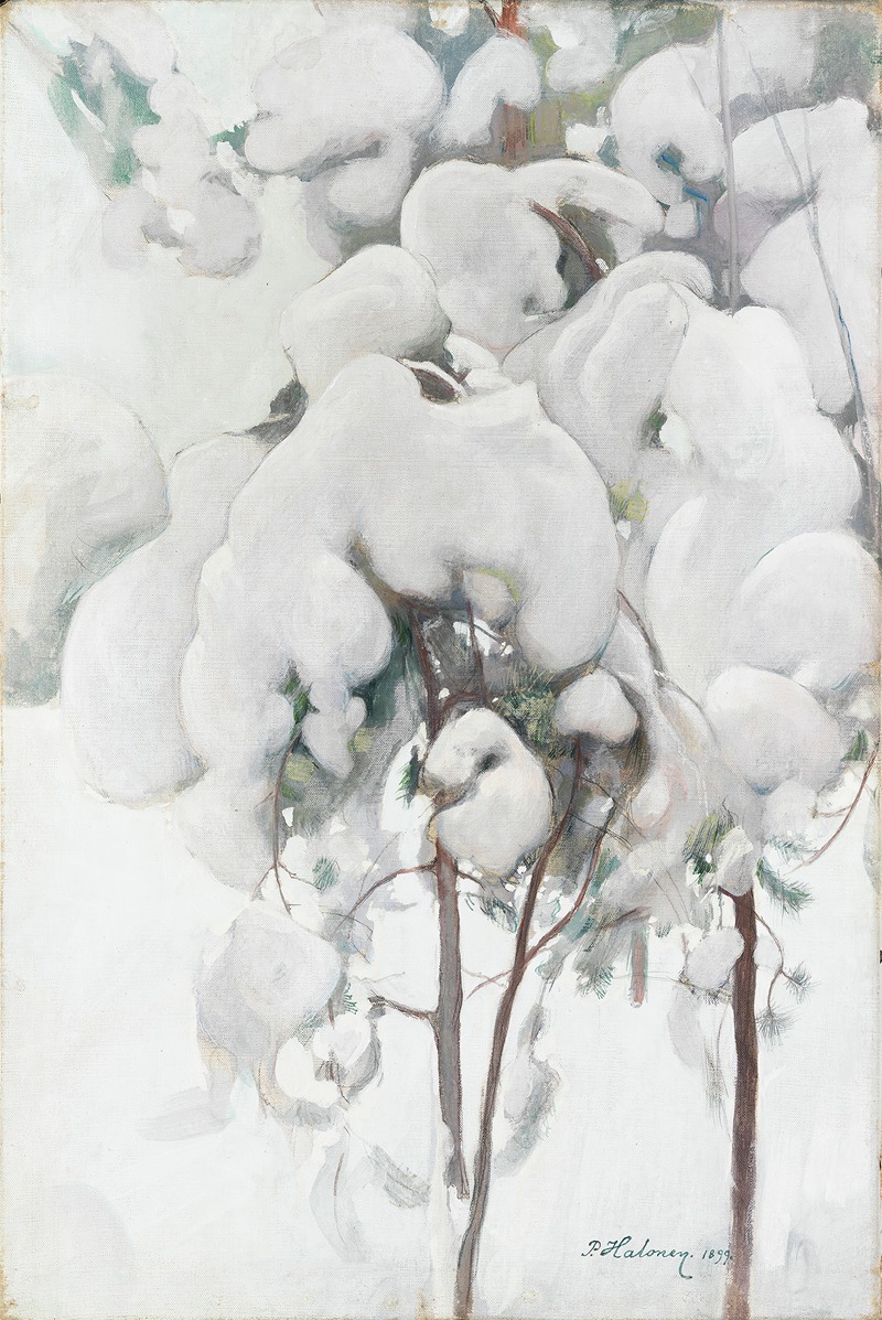 Pekka Halonen - Snow-Covered Pine Saplings