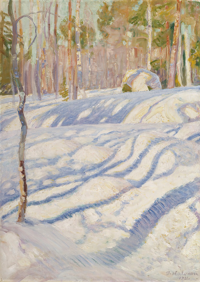 Pekka Halonen - Sunlit Winter Lanscape