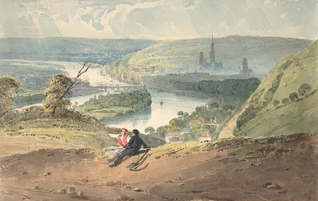 Richard Parkes Bonington - View of Rouen from St. Catherine’s Hill