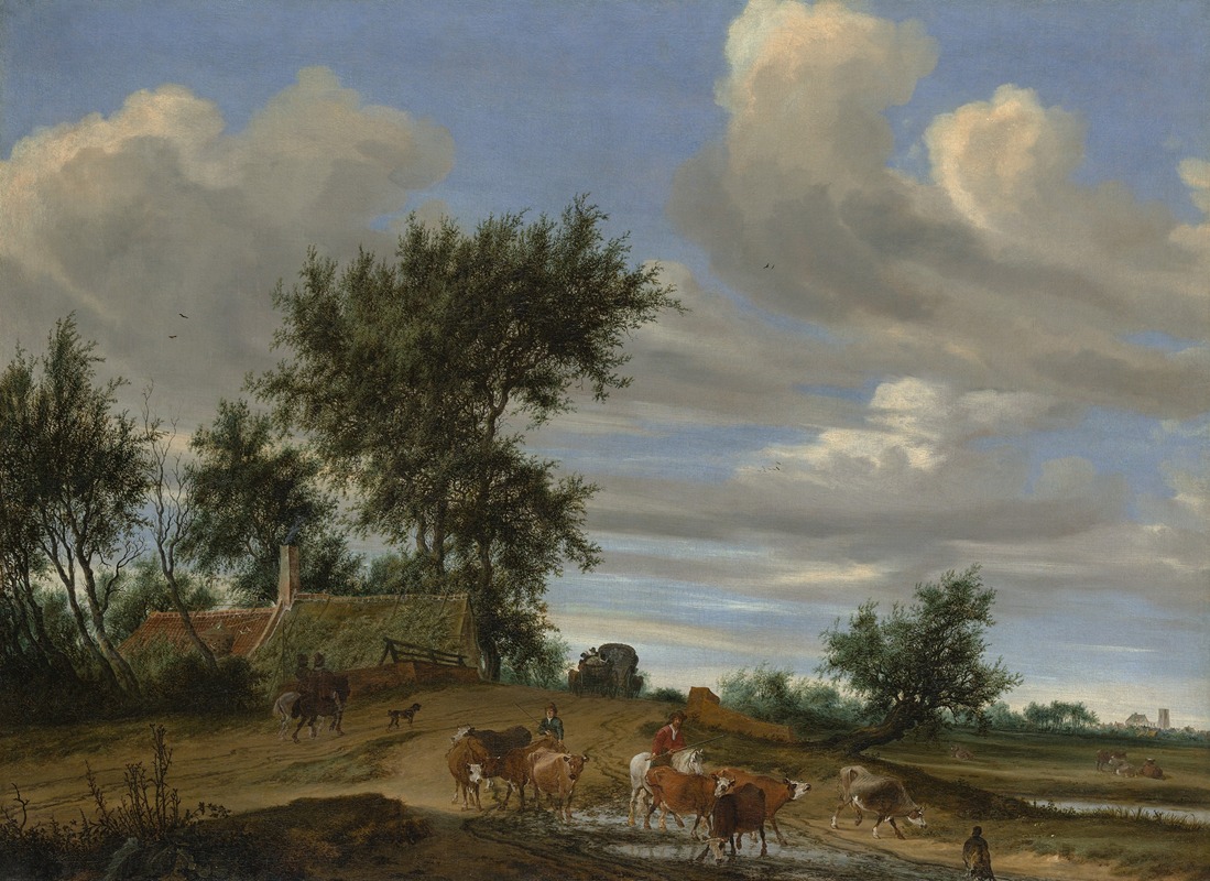 Salomon van Ruysdael - A Country Road