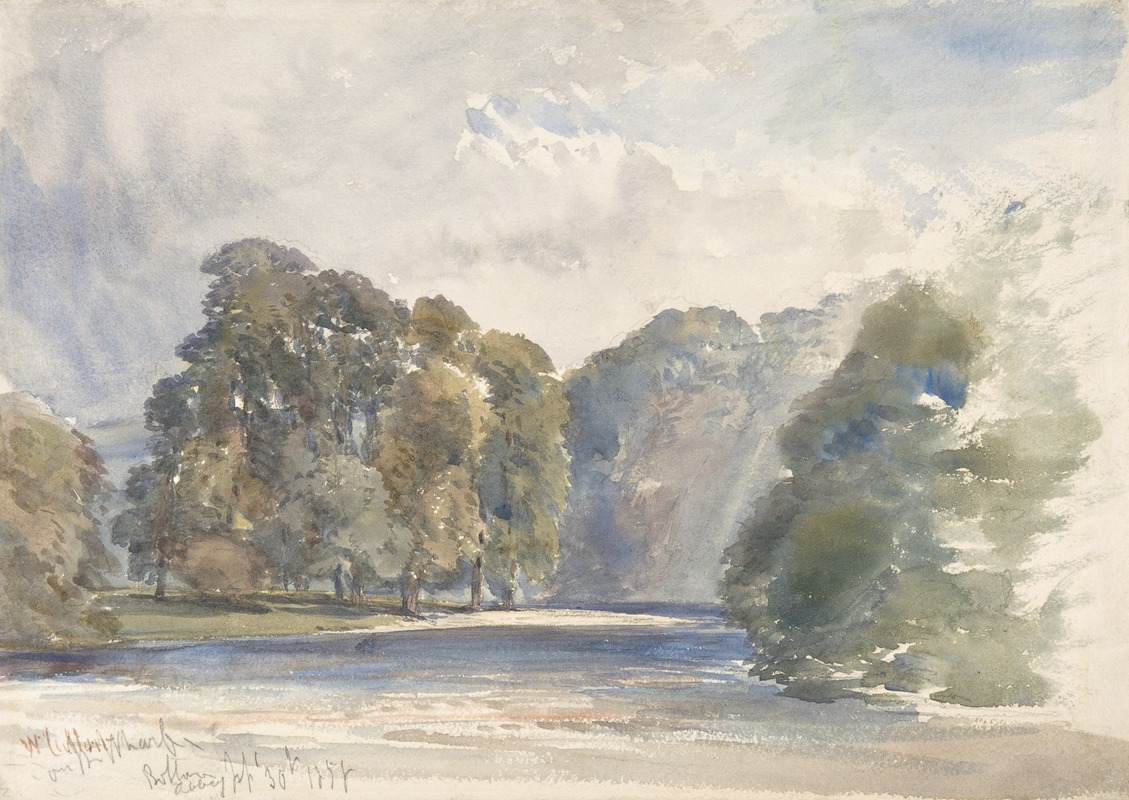 William Callow - On the Wharfe, Bolton Abbey