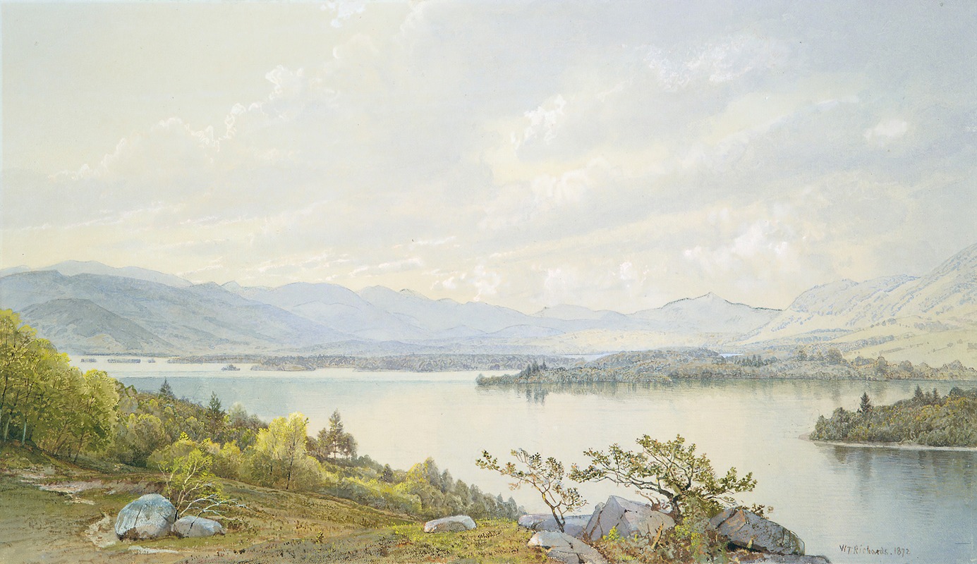 William Trost Richards - Lake Squam and the Sandwich Mountains