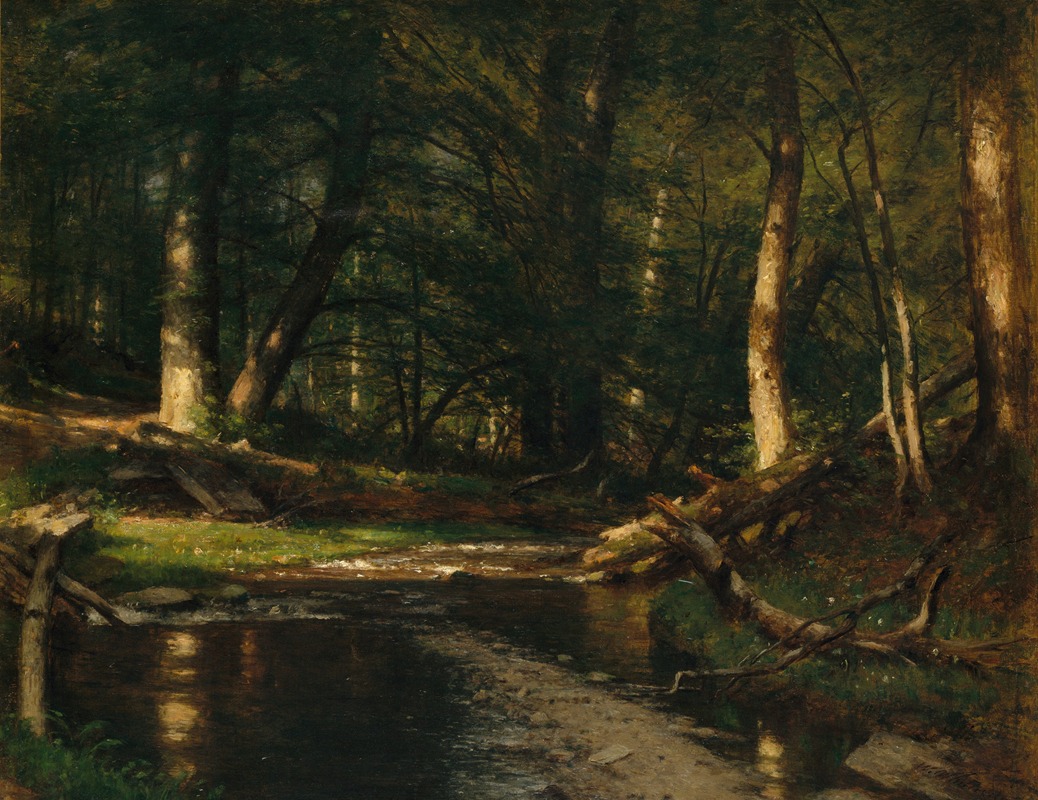 Worthington Whittredge - The Brook in the Woods