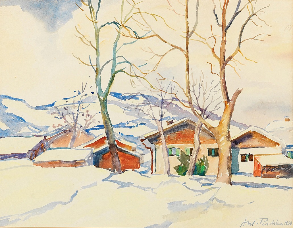 Anton Emanuel Peschka - A Winter Landscape
