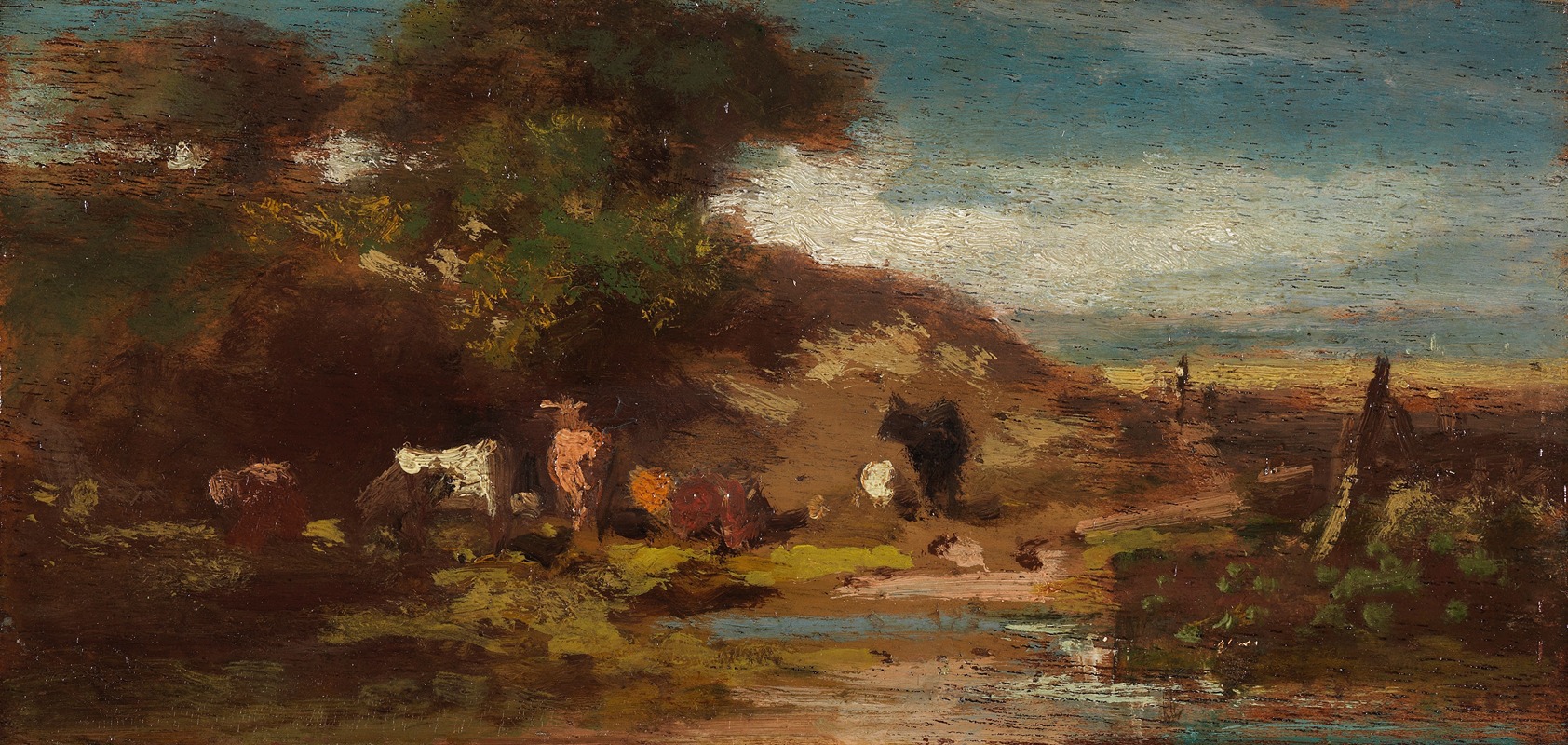 Carl Spitzweg - Landschaft mit Kühen