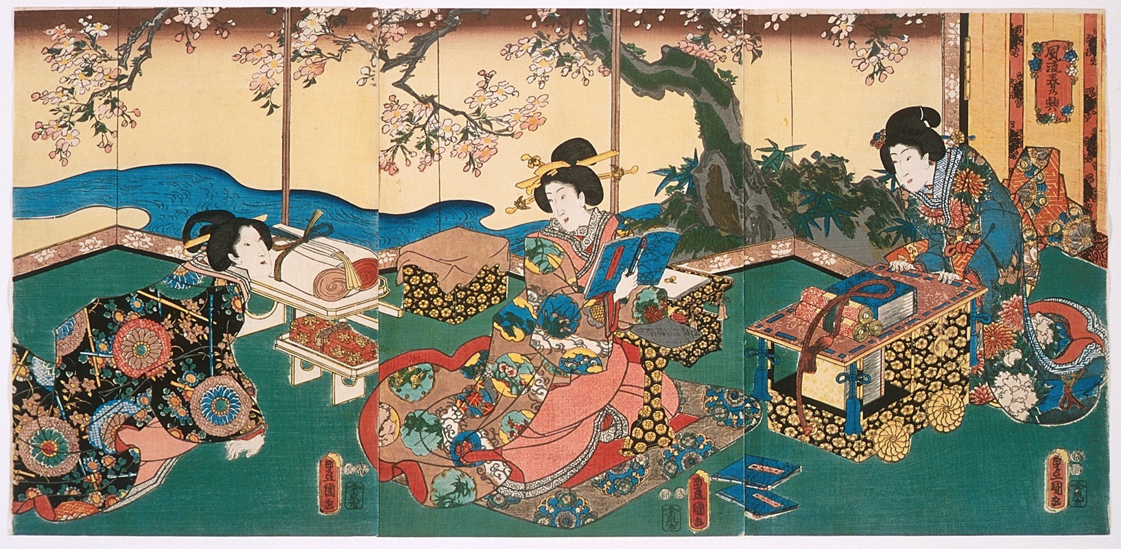 Utagawa Kunisada (Toyokuni III) - Reading