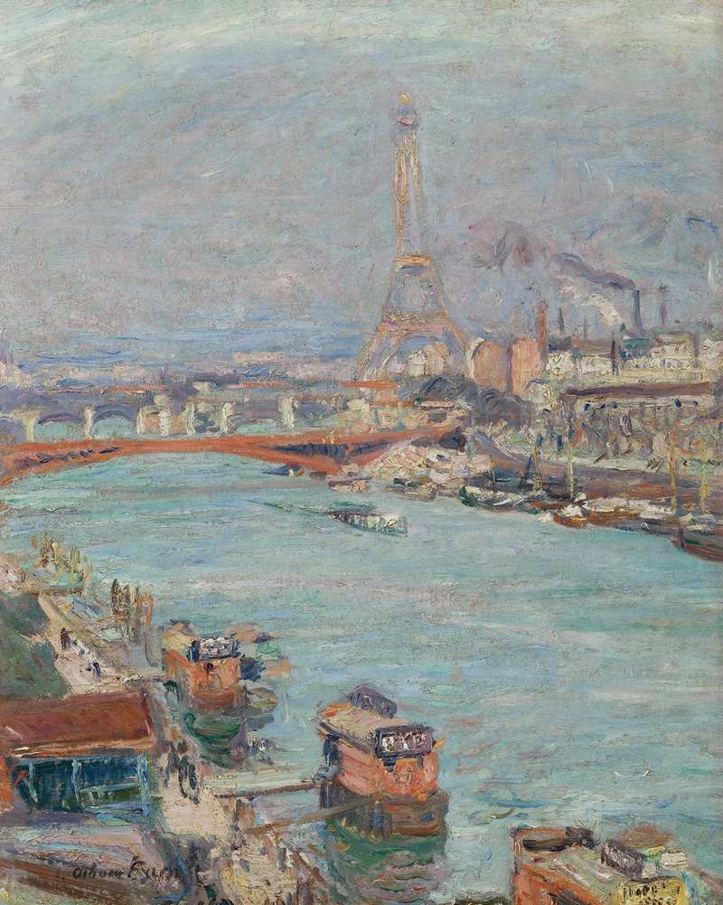 Emile Othon Friesz - La Seine À Paris, La Tour Eiffel, Le Jour