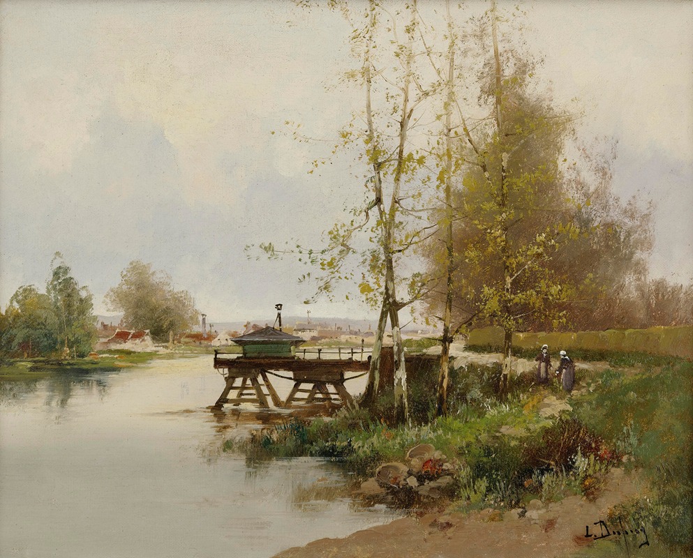 Eugène Galien-Laloue - The Pond At The Edge Of The Village
