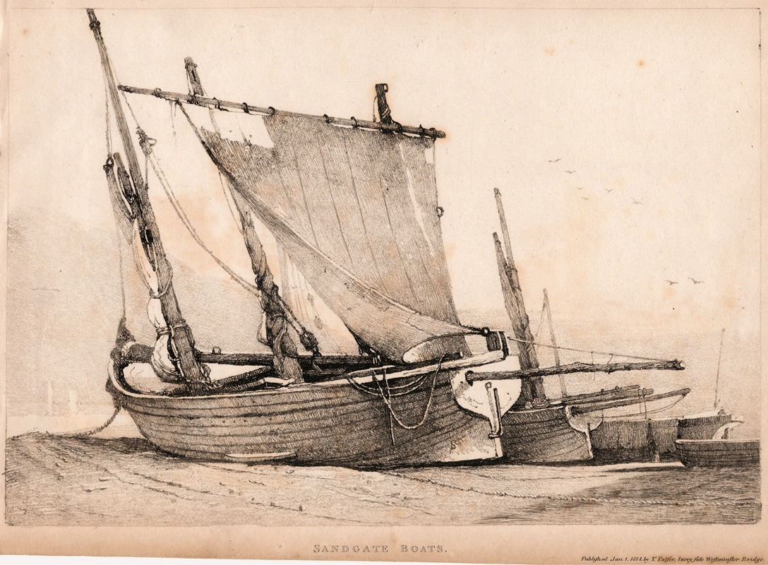 Samuel Prout - Sandgate Boats