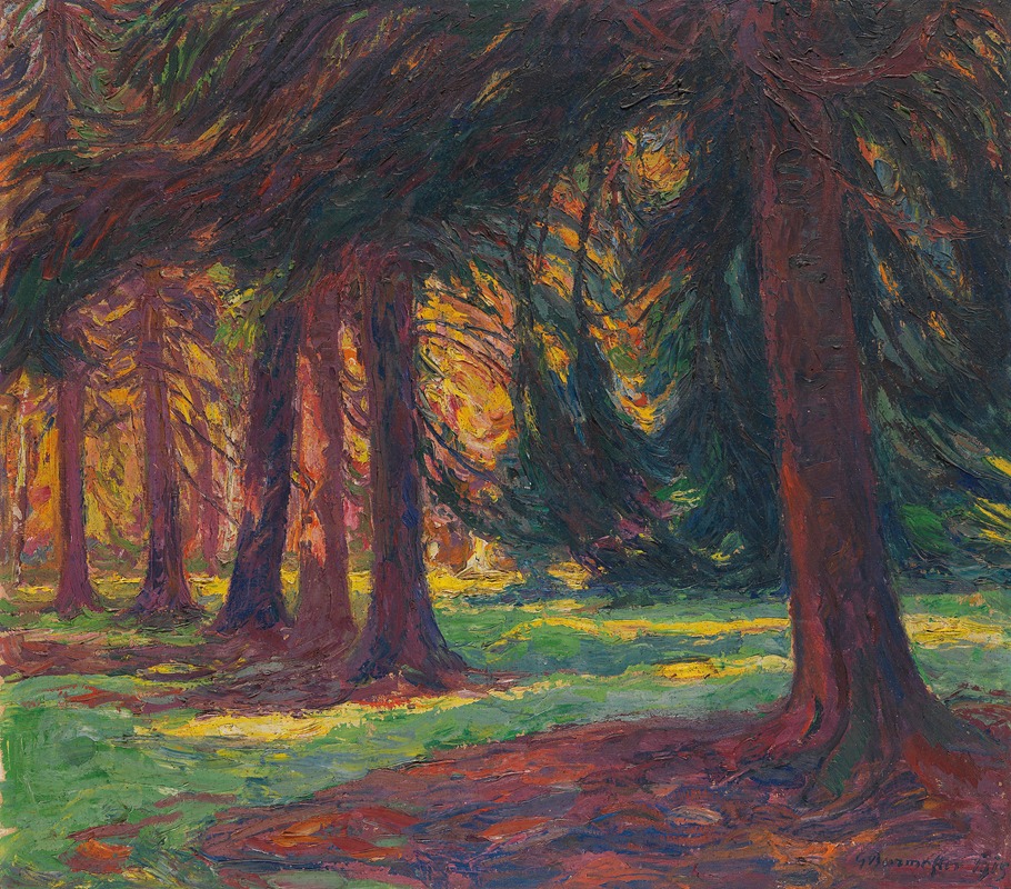 Georg Burmester - Herbstsonne im Walde