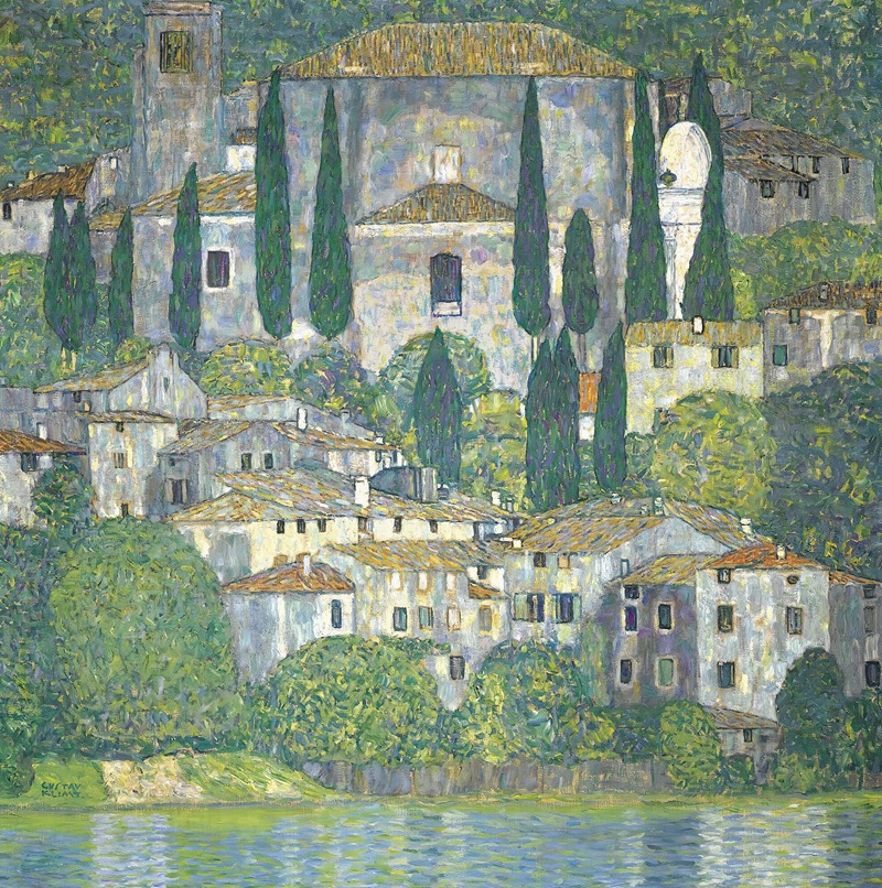 Gustav Klimt - Church In Cassone – Landscape With Cypresses