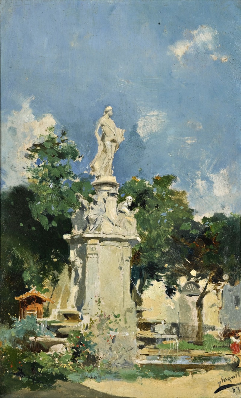 Joaquín Sorolla - The Fountain Of Apollo, Madrid