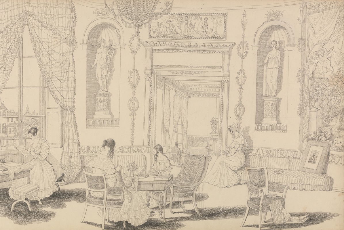 Sir Charles D'Oyly - Circular Boudoir in Casino Pecori