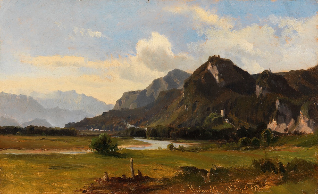 Ludwig Halauska - Landschaft bei Flintsbach am Inn