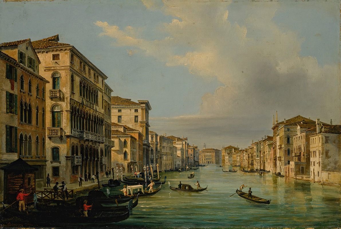 Luigi Querena - Venice, a view of the Grand Canal