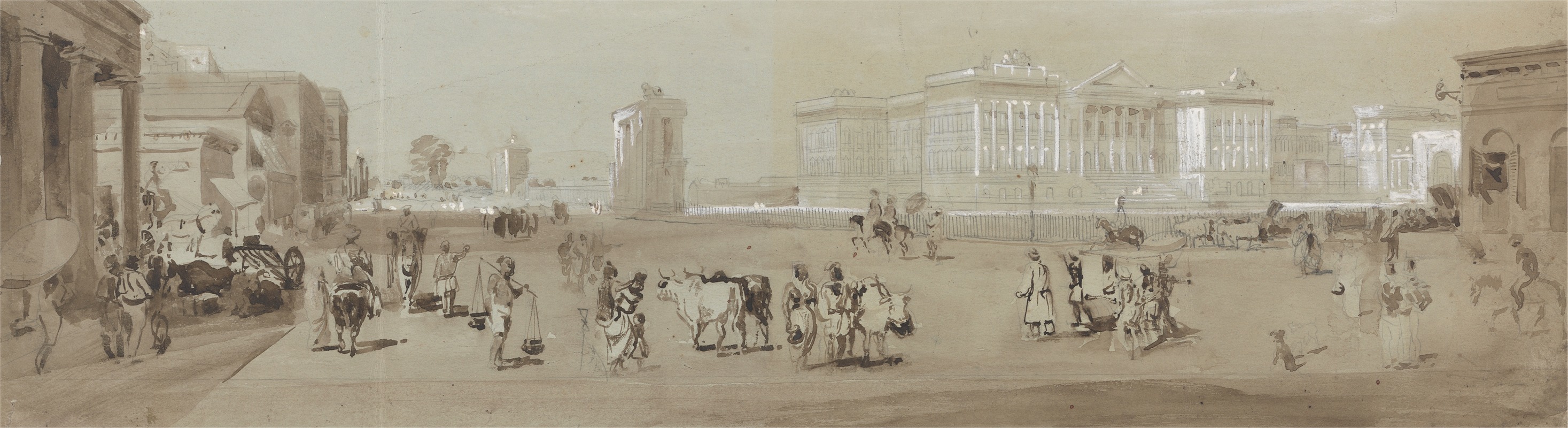 Sir Charles D'Oyly - Government House from St. Andrew’s Library – Calcutta