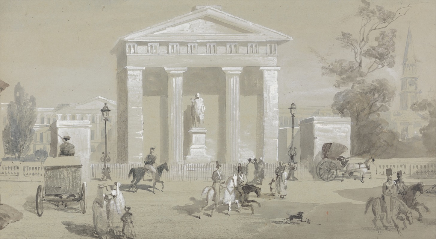 Sir Charles D'Oyly - Statue of the Marquis of Hastings in Tank Square – Calcutta