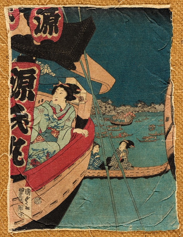 Utagawa Kunisada II - Boating on the Sumida River