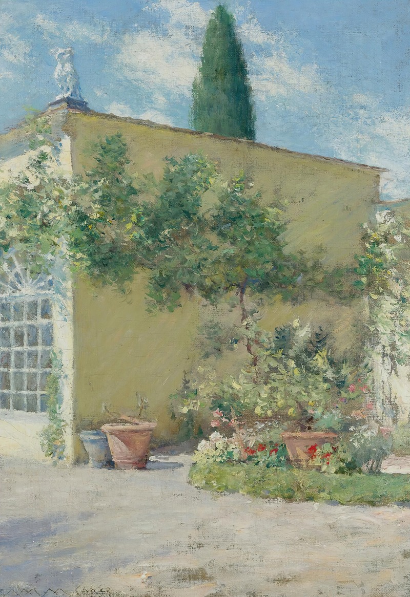 William Merritt Chase - Orangerie Of The Chase Villa In Florence