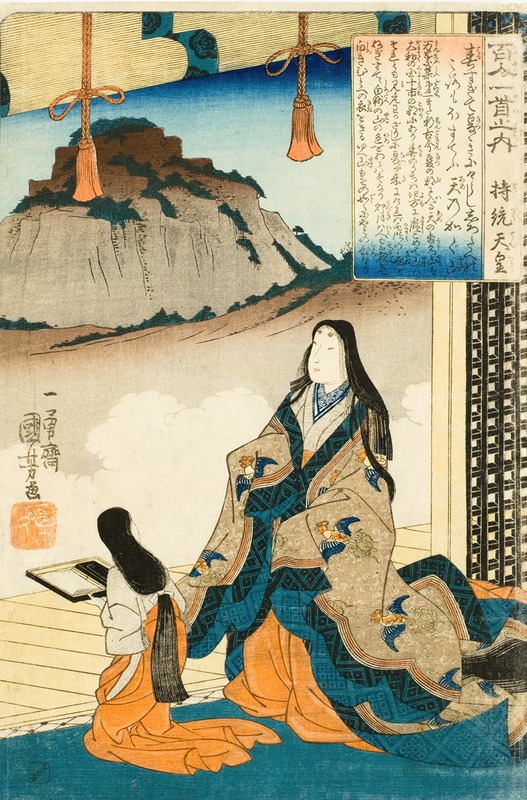 Utagawa Kuniyoshi - Empress Jitō Tennō