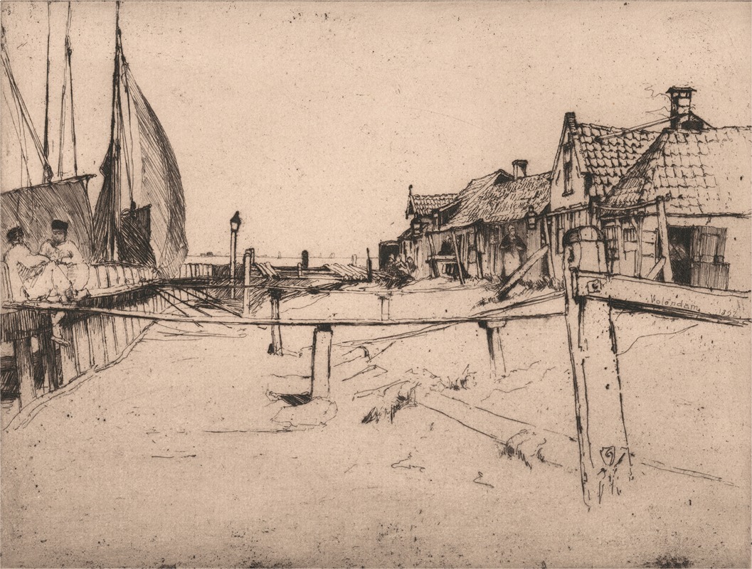 Sir Frank Short - In Port, Volendam