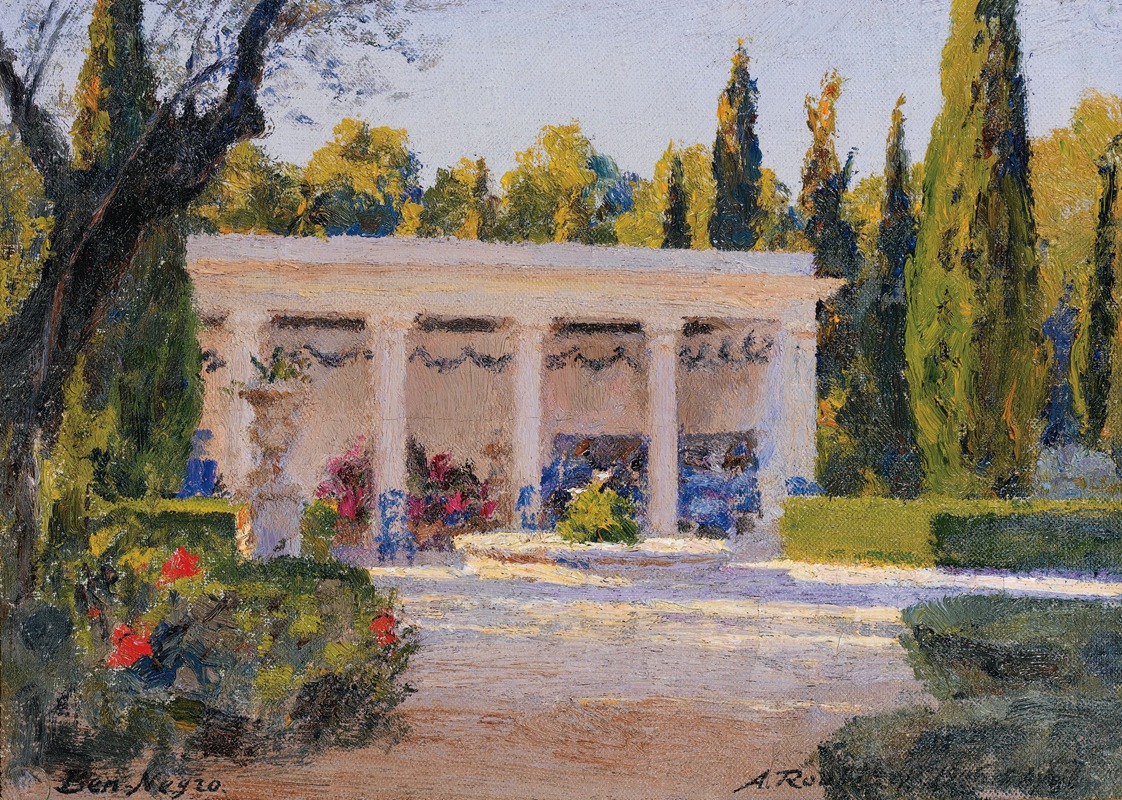 Alexandre Roubtzoff - A Loggia In The Ben Negro Park In Bizerte