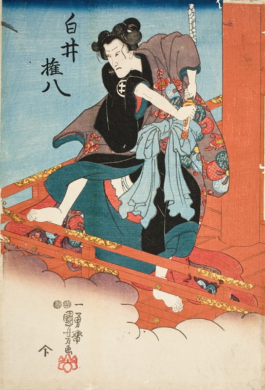 Utagawa Kuniyoshi - Iwai Hanshirō V in the Role of Shirai Gonpachi