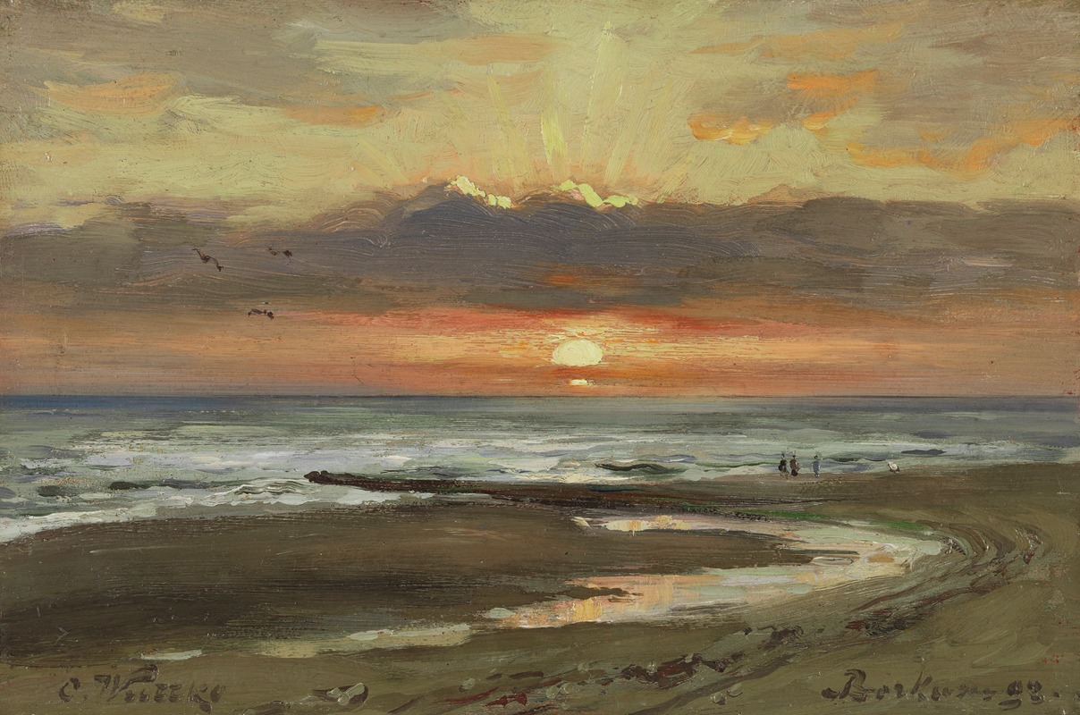 Carl Wuttke - Sonnenuntergang auf Borkum