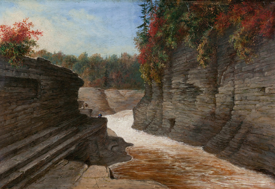 Cornelius David Krieghoff - River Gorge, Autumn