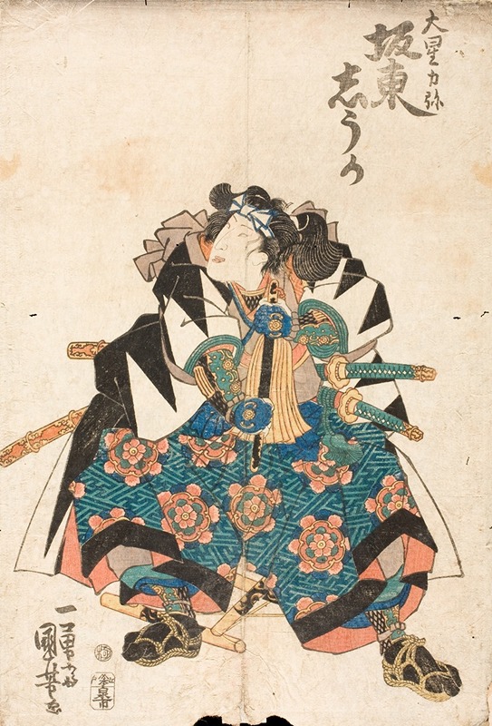 Utagawa Kuniyoshi - The Actor Bandō Shūka as Ōboshi Rikiya in the play Kanadehon Chūshingura