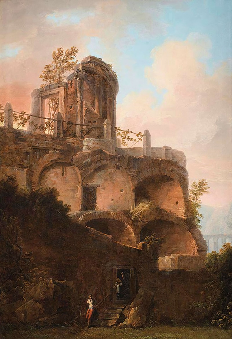 Francesco Fidanza - A view of the temple of Vesta