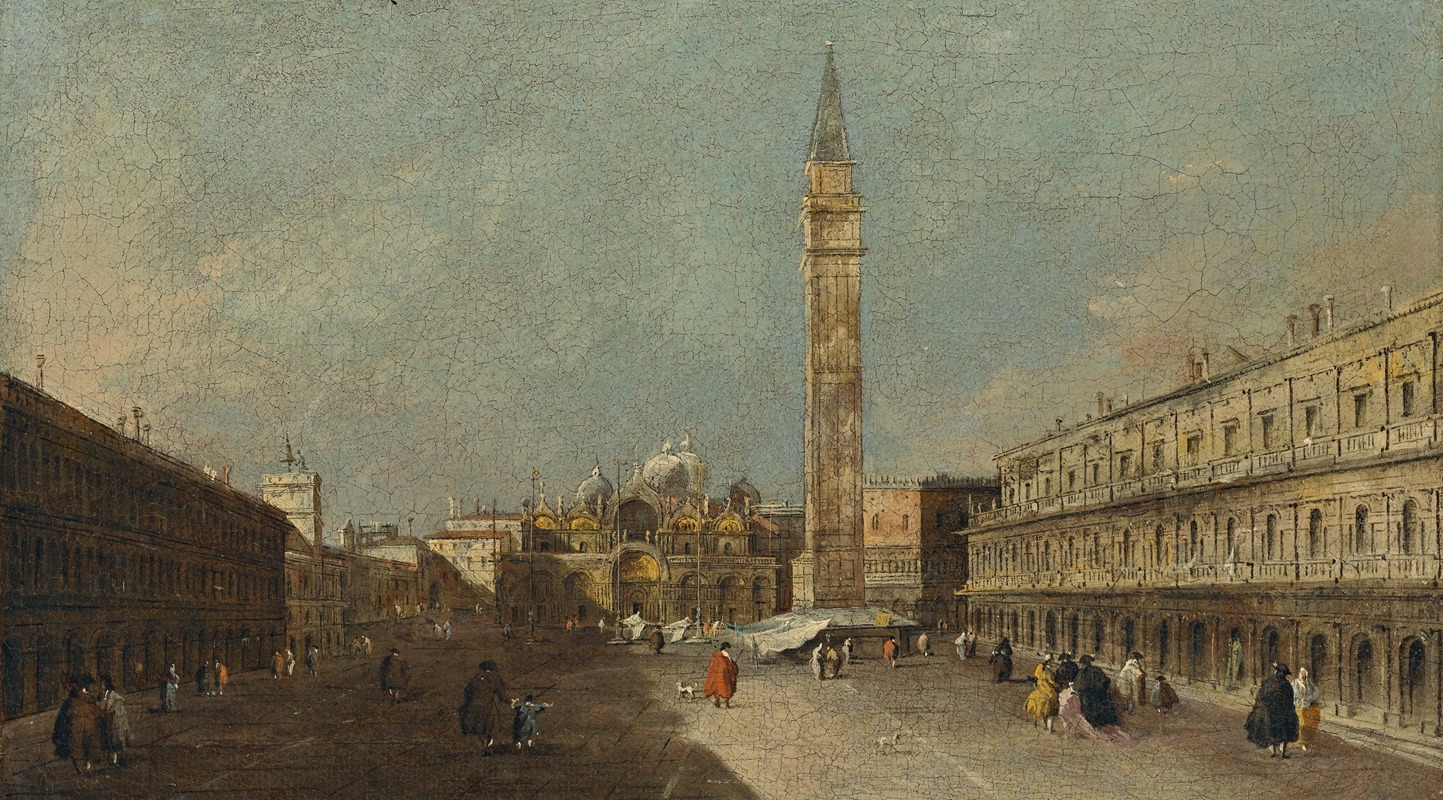 Francesco Guardi - Venice, A View Of Piazza San Marco Looking East Towards The Basilica