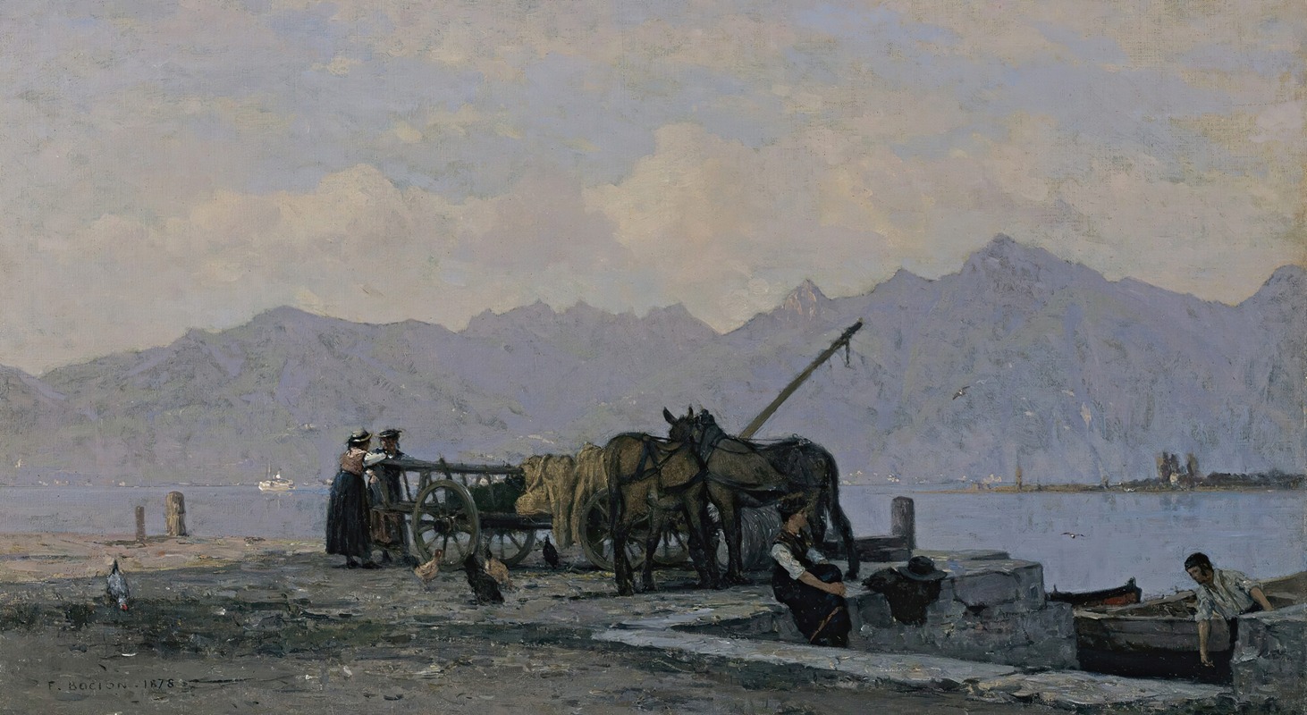 François Bocion - View Of Lake Geneva